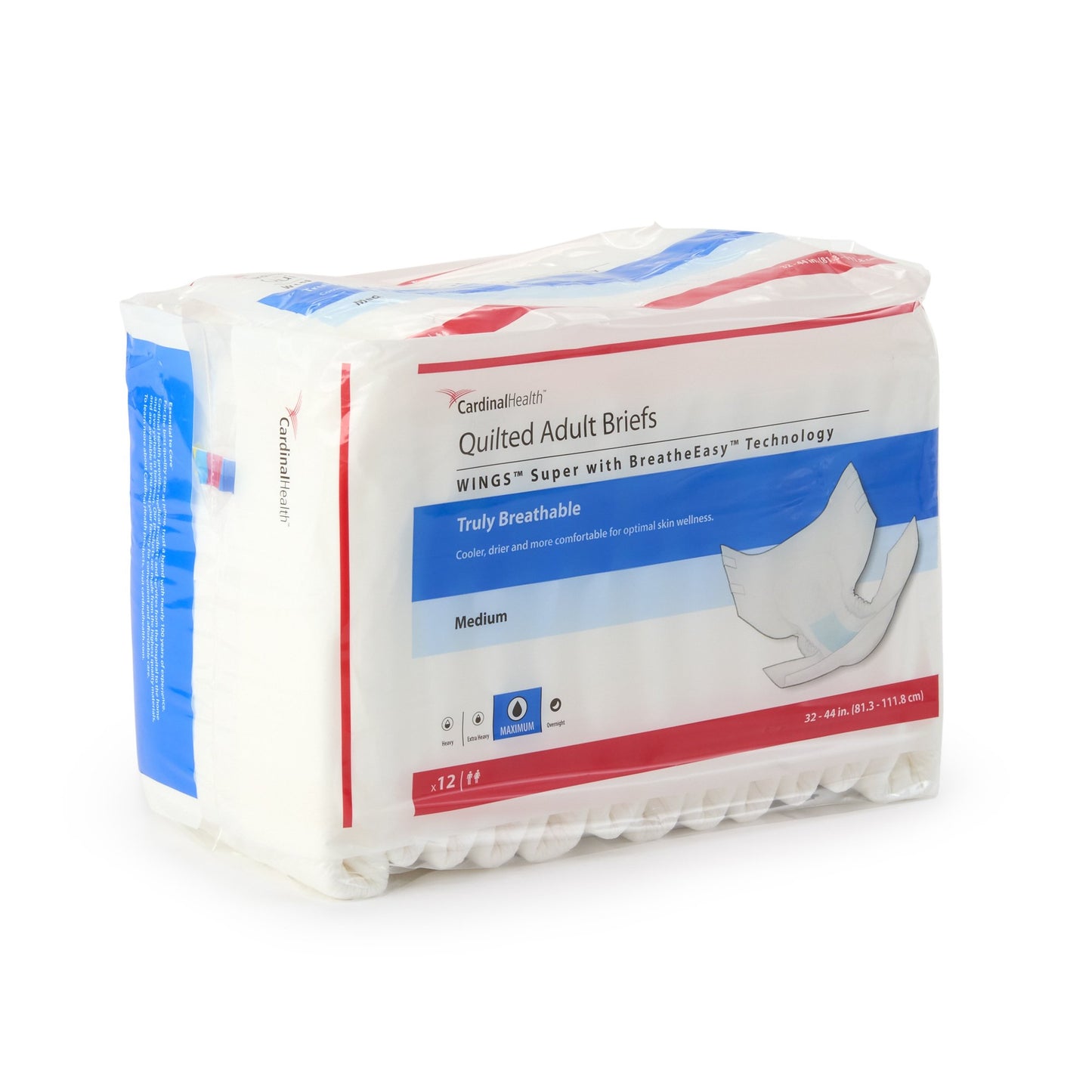 Cardinal Health Wings Quilted Briefs with Tabs | Heavy Protection