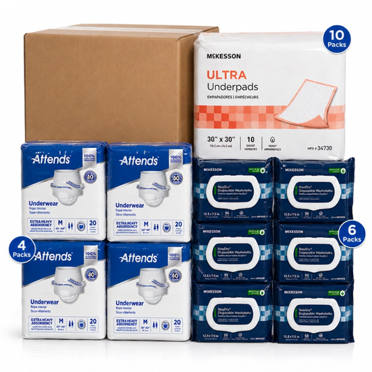 Monthly Bulk Bundle - Pull Ups, Bed Pads, Wipes
