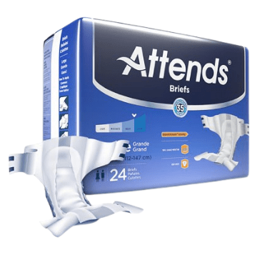 Attends Briefs Diapers with Tabs, Heavy Protection