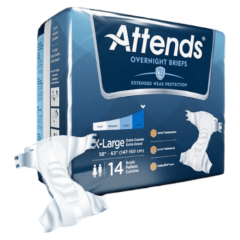 Attends Overnight Briefs with Tabs, Maximum Protection