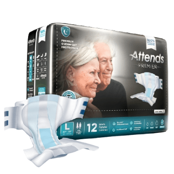 Attends Premier Diapers with Tabs Briefs, Overnight