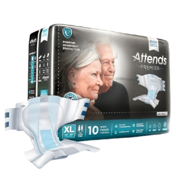 Attends Premier Diapers with Tabs Briefs, Overnight