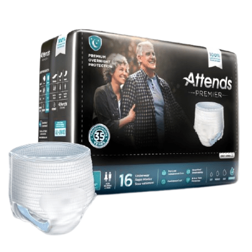 Attends Premier Adult Pull Up Diaper Underwear, Heavy Protection
