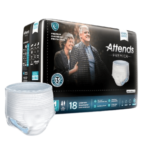 Attends Premier Adult Pull Up Diaper Underwear, Heavy Protection