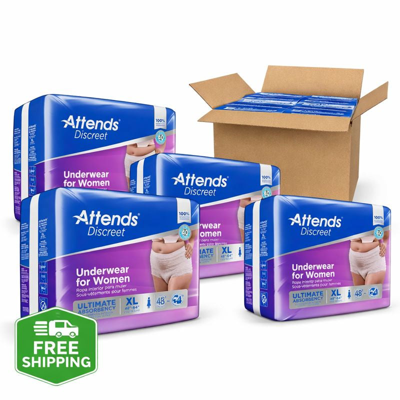 Attends Discreet Pull-Up Underwear for Women – Heavy Absorbent Incontinence Protection