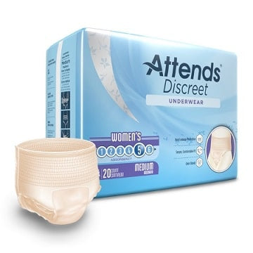 Attends Discreet Pull Up Diaper Underwear for Women, Heavy Protection