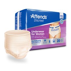 Attends Discreet Pull Up Diaper Underwear for Women, Heavy Protection