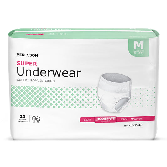Mckesson Super Adult Pull Up Absorbencia moderada, estuche a granel