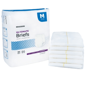 Mckesson Ultimate Briefs Diapers with Tabs, Heavy Absorbency