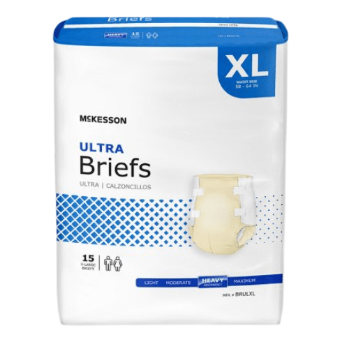 McKesson Ultra Briefs with Tabs, Heavy Protection Adult Diapers