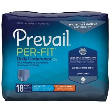 Prevail Per-Fit Men's Pull-Up Underwear, Heavy Absorbency