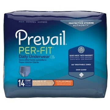 Prevail Per-Fit Men's Pull-Up Underwear, Heavy Absorbency