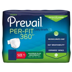 Prevail 360 Per-Fit Briefs Diapers with Tabs, Heavy Absorbency
