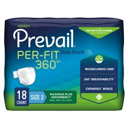 Prevail 360 Per-Fit Briefs Diapers with Tabs, Heavy Absorbency