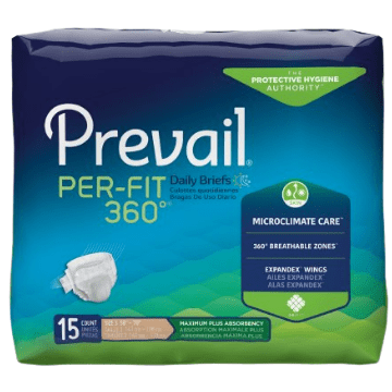 Prevail 360 Per-Fit Briefs Diapers with Tabs, Heavy Absorbency