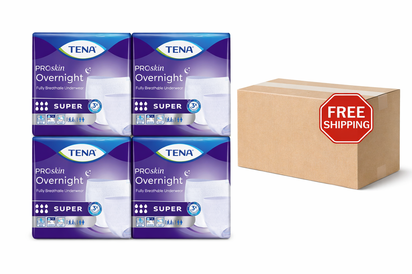 Tena ProSkin Super Overnight Pull Up, ropa interior máxima absorción