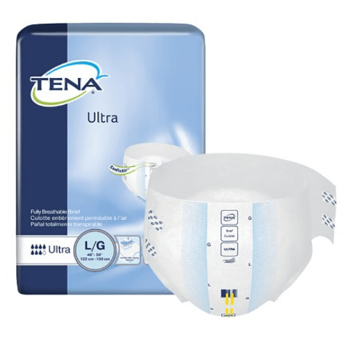 Tena Ultra Diapers with Tabs Briefs, Heavy Absorbency