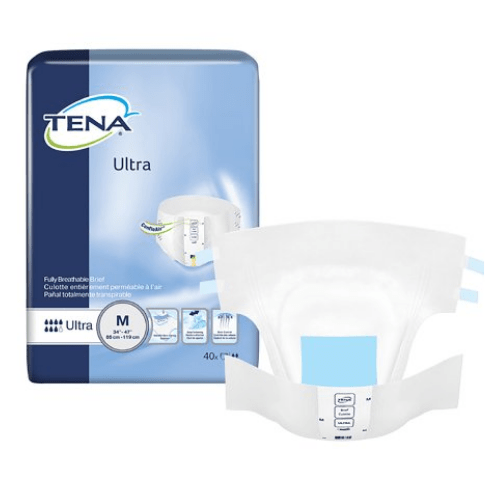 Tena Ultra Diapers with Tabs Briefs, Heavy Absorbency
