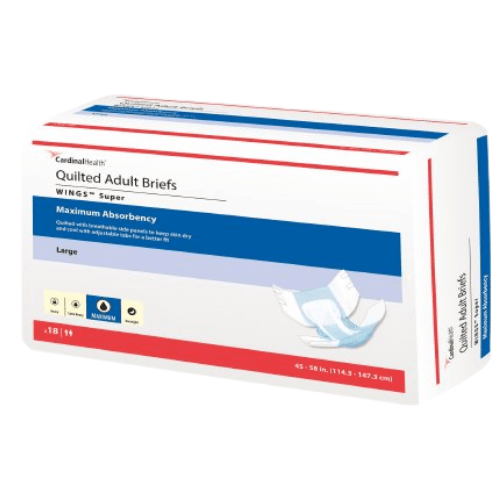 Cardinal Health Wings Quilted Briefs with Tabs | Heavy Protection