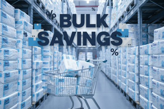 Bulk adult diapers for caregivers and care facilities