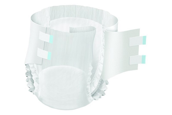 Adult briefs with tabs for adjustable incontinence fit