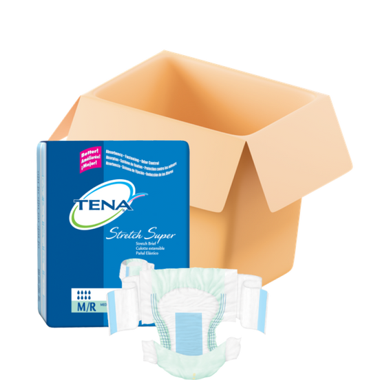 Bulk Tena Stretch Super Diapers For Adults With Tabs, Medium, Large/XL, 3XL