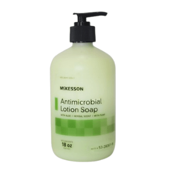 Jabón antimicrobiano con loción y aloe, aroma a hierbas, 18 oz