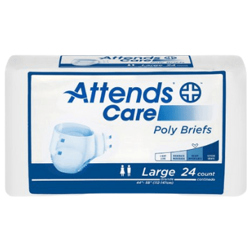 ATTENDS CARE Poly Briefs, Plastic Backed Diapers