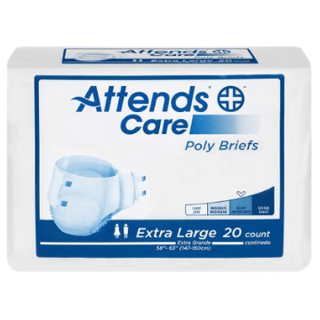 ATTENDS CARE Poly Briefs, Plastic Backed Diapers