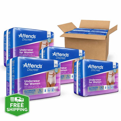 Attends Discreet Pull-Up Underwear for Women – Heavy Absorbent Incontinence Protection