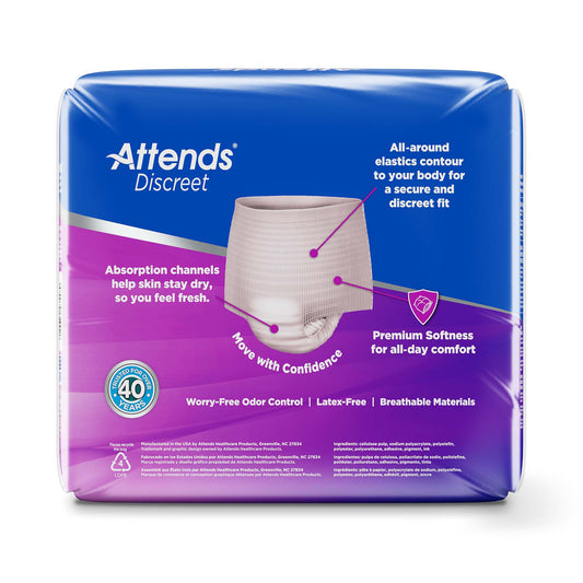 Attends Discreet Pull-Up Underwear for Women – Heavy Absorbent Incontinence Protection