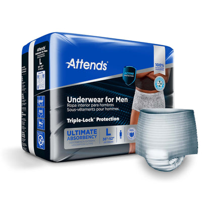 Attends Pull-Up Diapers for Men – Heavy Absorbent Incontinence Underwear