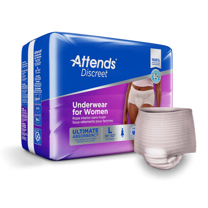 Attends Discreet Pull-Up Underwear for Women – Heavy Absorbent Incontinence Protection
