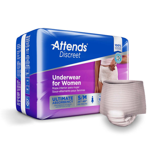 Attends Discreet Pull-Up Underwear for Women – Heavy Absorbent Incontinence Protection
