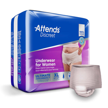 Attends Discreet Pull-Up Underwear for Women – Heavy Absorbent Incontinence Protection