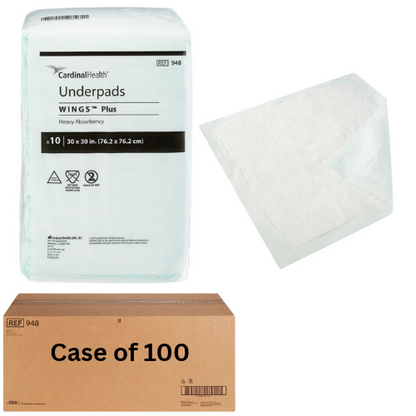 Caja a granel Chux de cama desechable extra grande y resistente Wings Plus