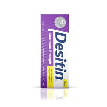 Desitin Diaper Rash Cream, Maximum Treatment 4 oz. Tube