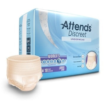 ATTENDS Discreet Female Absorbent Underwear, Heavy Absorbent