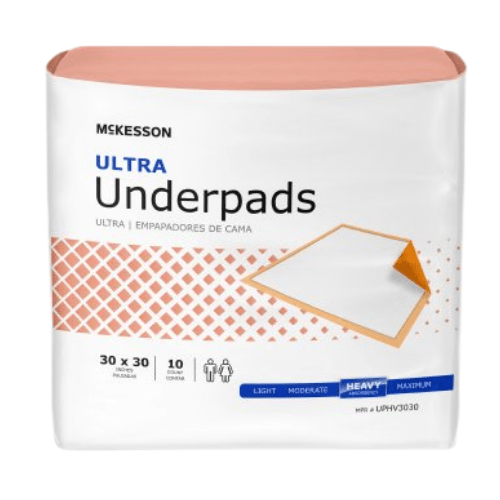 Mckesson Ultra - Almohadillas desechables para cama de 30.0 x 30.0 in, muy absorbentes CS/100