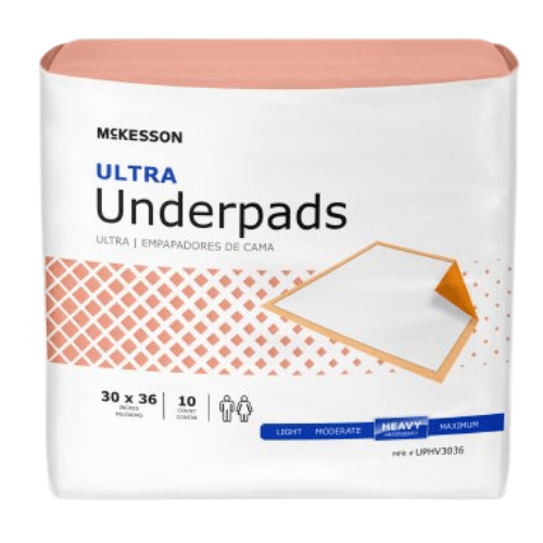 Almohadillas desechables Mckesson Ultra 30x36 XL, mandriles para cama pesada, paquete de 10