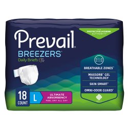 Prevail Breezers Diapers with Tabs Brief, Heavy Absorbency