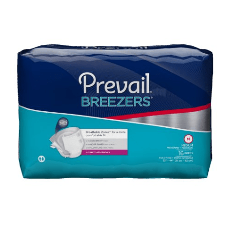 Prevail Breezers Briefs Diapers With Tabs, Heavy Absorbent