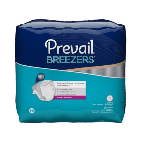 Prevail Breezers Briefs Diapers With Tabs, Heavy Absorbent