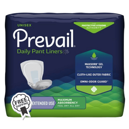 Forros para pantalones Prevail Daily Overnight, súper absorbentes 96/CASE