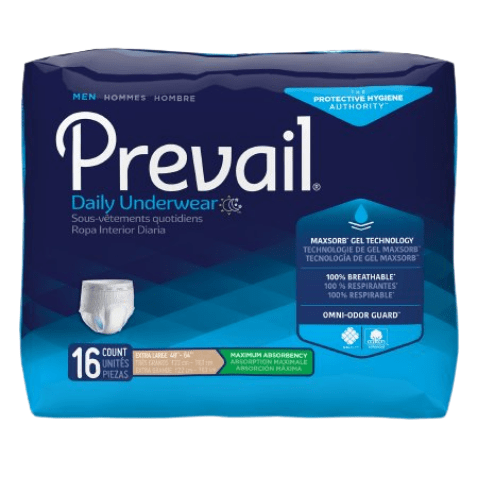 Prevail Daily Underwear for Men Pull-up Diapers, Heavy Absorbency