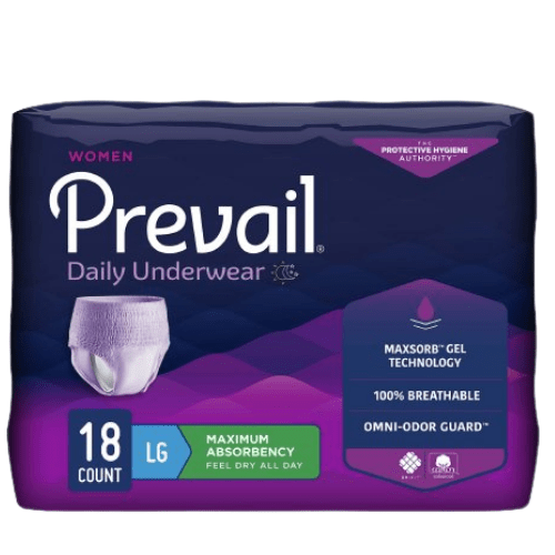 Prevail para mujeres pañales diarios, ropa interior máxima absorbente