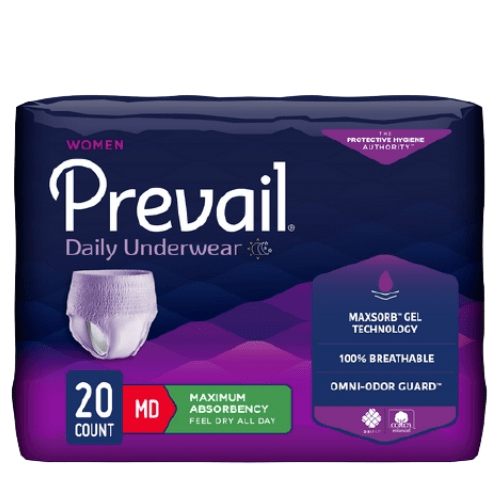 Prevail para mujeres pañales diarios, ropa interior máxima absorbente