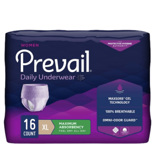 Prevail para mujeres pañales diarios, ropa interior máxima absorbente