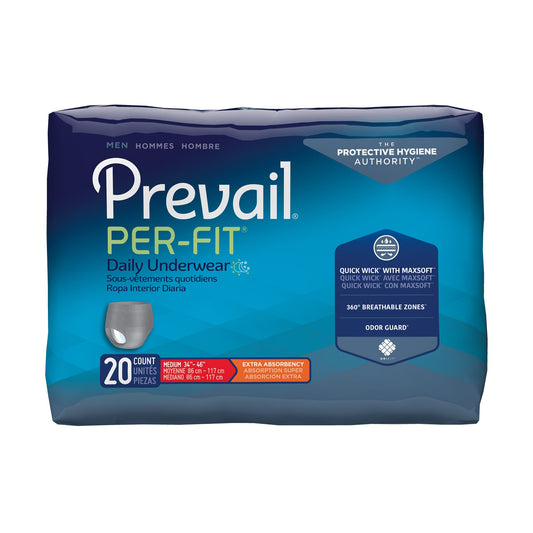 Prevail Per-Fit Men's Pull-Up Underwear, Heavy Absorbency