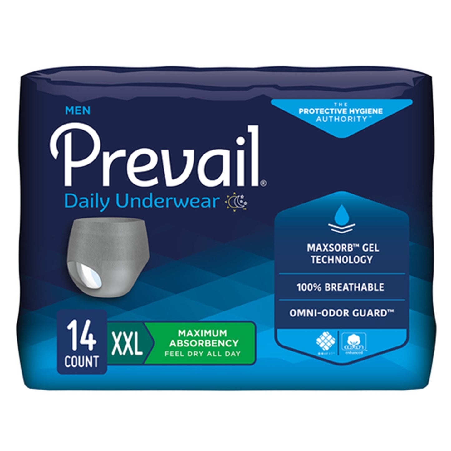 Prevail Ropa interior diaria para HOMBRE, Pull Ups muy absorbentes